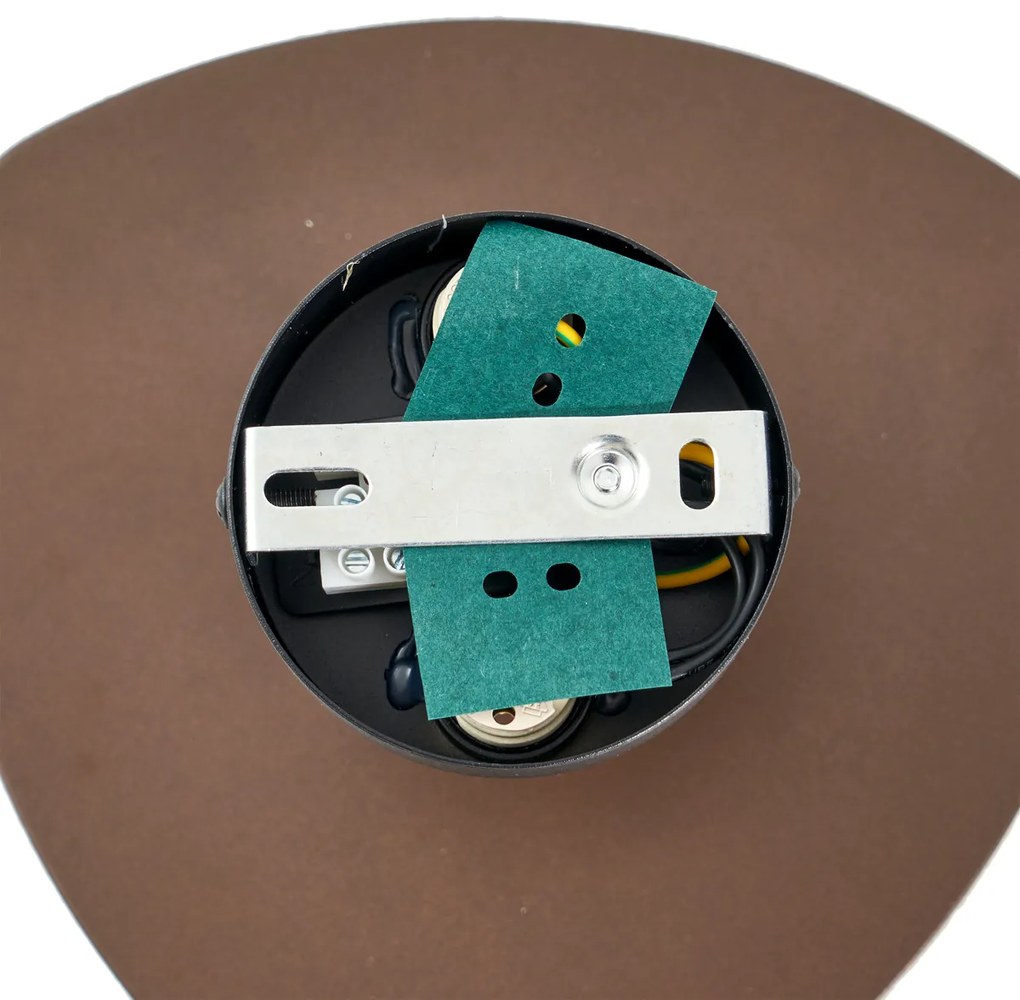 Дизайнерска стенна лампа бронзова органична 20 см 2 светлини - Pulley