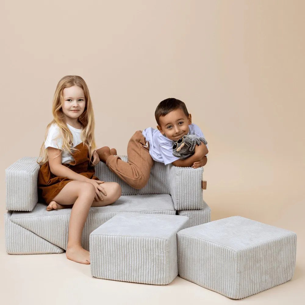 Тюркоазено велурено игрище от пяна 100x35x40 cm Montessori – Meowbaby