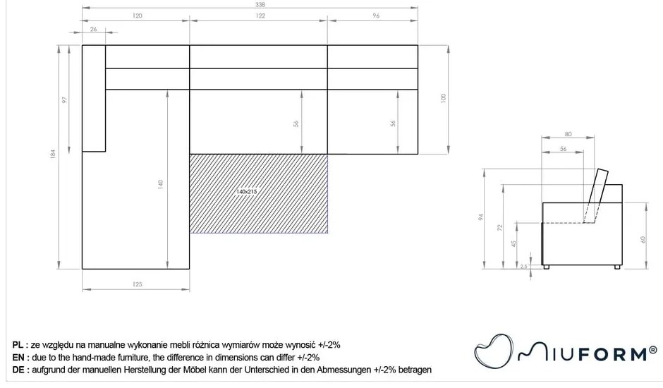 Кремав разтегателен модулен ъглов диван с място за съхранение (ляв ъгъл) Lulu – Miuform