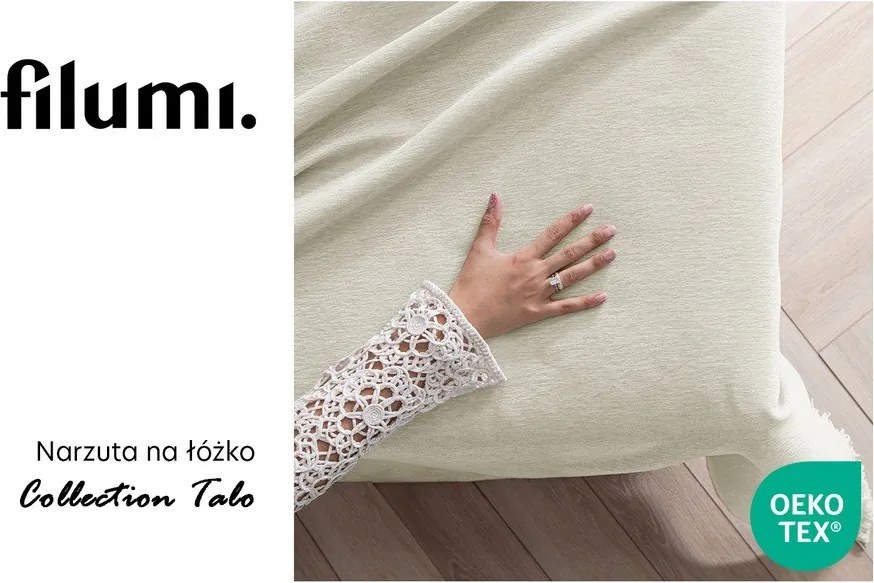 Кремаво покривало за легло от шенил 220x240 cm Talo – Filumi