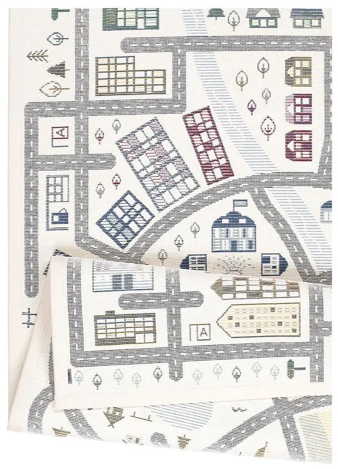 Бял двустранен детски килим , 160 x 230 cm Ülejõe - Narma