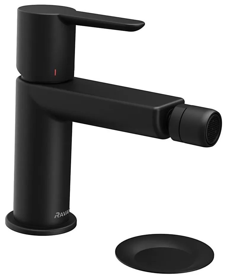 Ravak X070189 - Смесител за биде + сливна арматура PURI черен