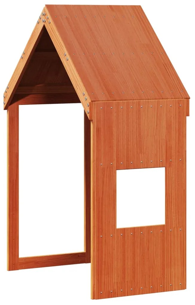 846896 vidaXL Покрив за детско легло, восъчнокафяв, 55x84x132 см, бор масив