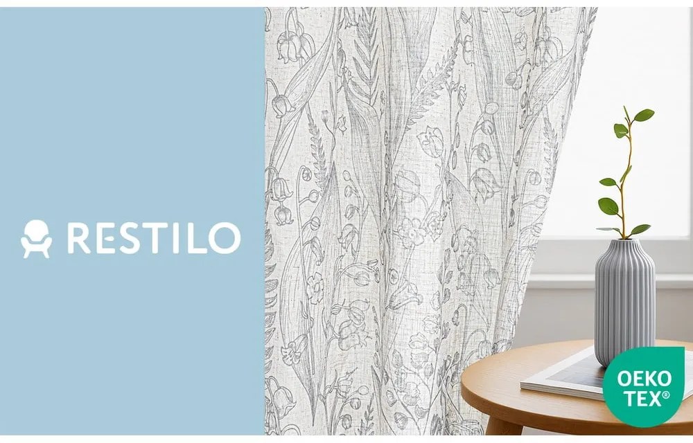 Светлосиво перде 135x250 cm Selvetia – Restilo