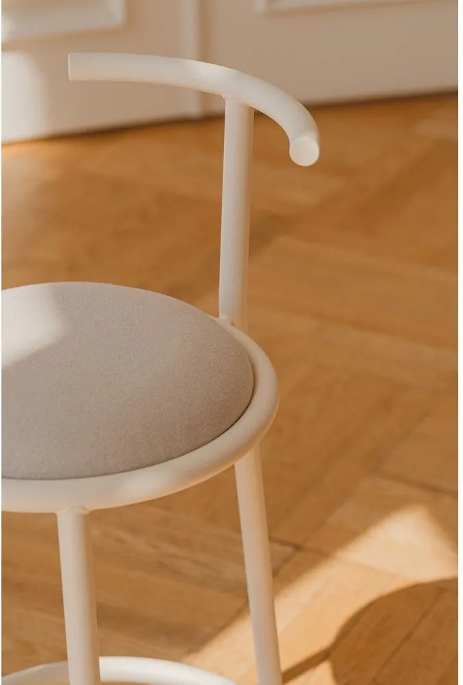 Бежов метален бар стол (височина на седалката 68 cm) Hogo – noo.ma