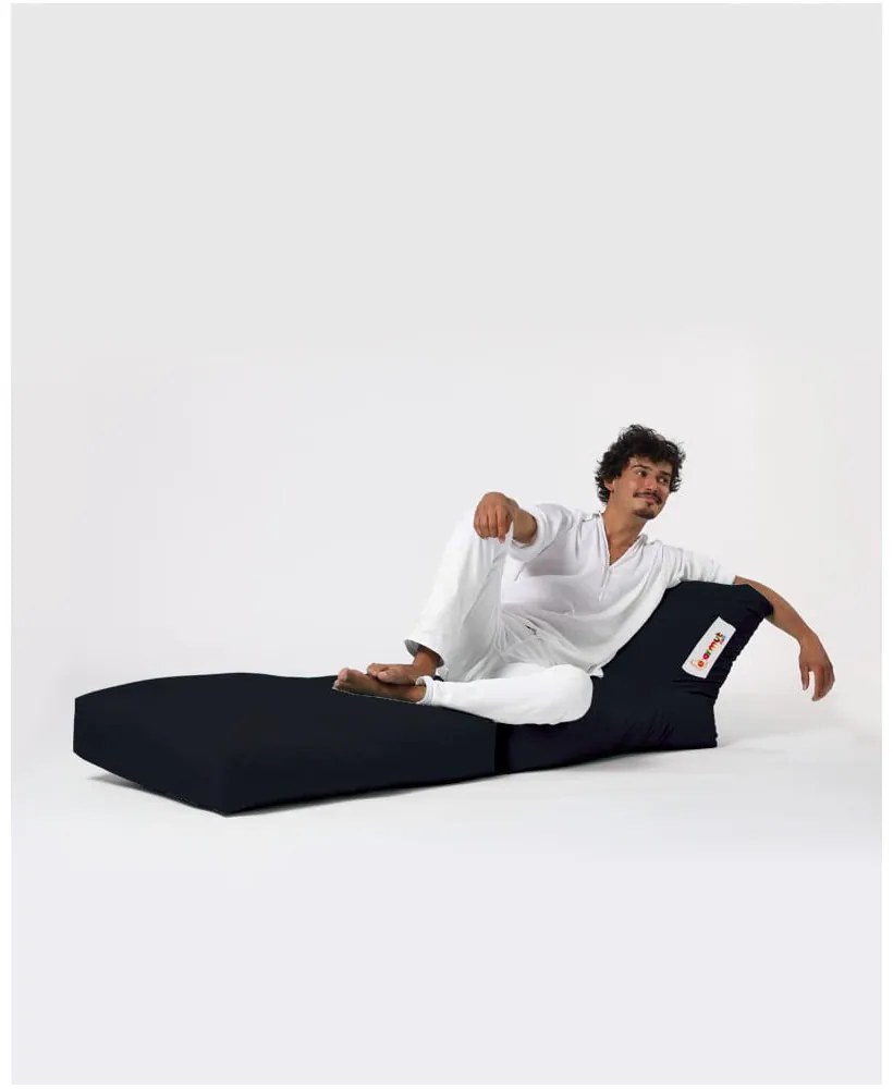 Черен градински пуф за сядане Siesta – Floriane Garden