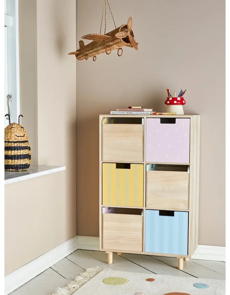 Детски скрин от масивна Пауловния в естествен цвят 55x88,5x25,5 cm Calle – Bloomingville Mini