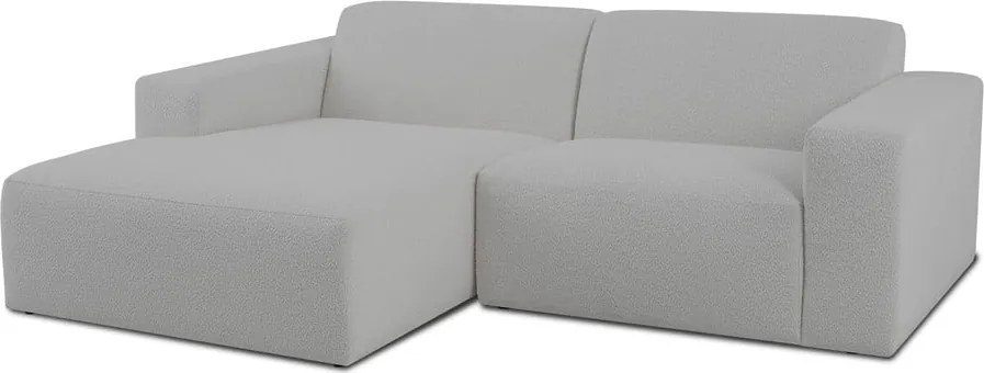 Бял ъглов диван от букле (ляв ъгъл) Roxy – Scandic