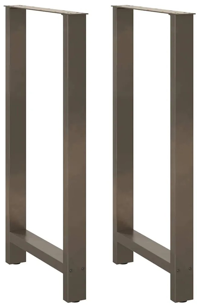 4013359 vidaXL Крака за бар маса, естествена стомана, 2 бр., 60 x (110-111) см, стомана