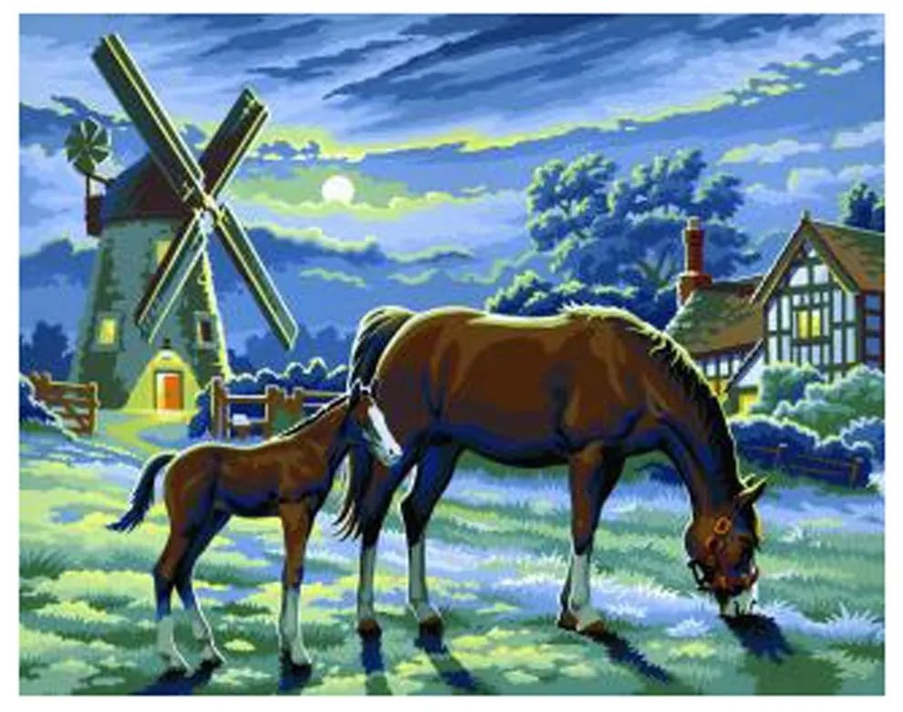 KSG Crafts - Рисуване по номера - голям  размер "Вечерна паша"