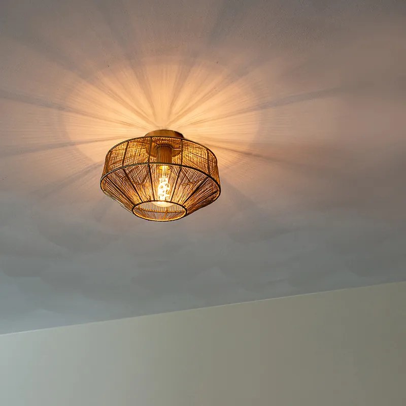 Модерна таванна лампа месинг 30 см - Bolti