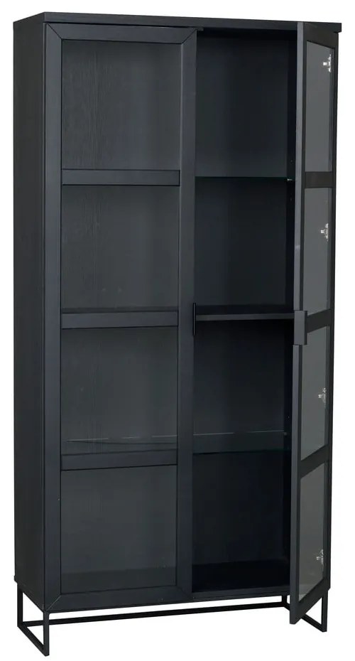 Витрина от черен дъб 95x195 cm Everett - Rowico