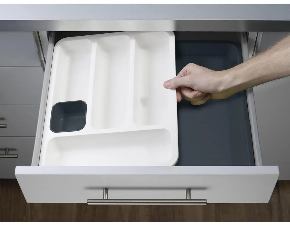 Сиво регулируемо чекмедже за прибори DrawerStore DrawerStore™ - Joseph Joseph