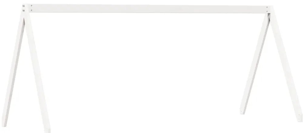 846947 vidaXL Покрив за детско легло, бял, 209x95,5x88 см, бор масив