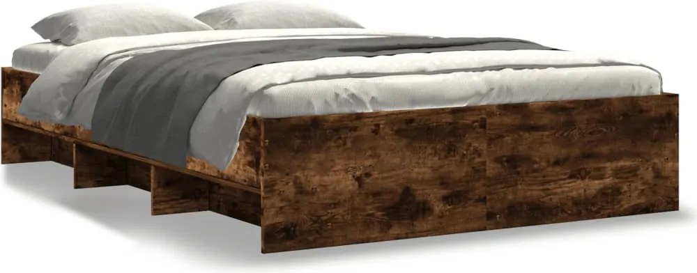 3295699 vidaXL Рамка за легло без матрак опушен дъб 120x190 см инженерно дърво