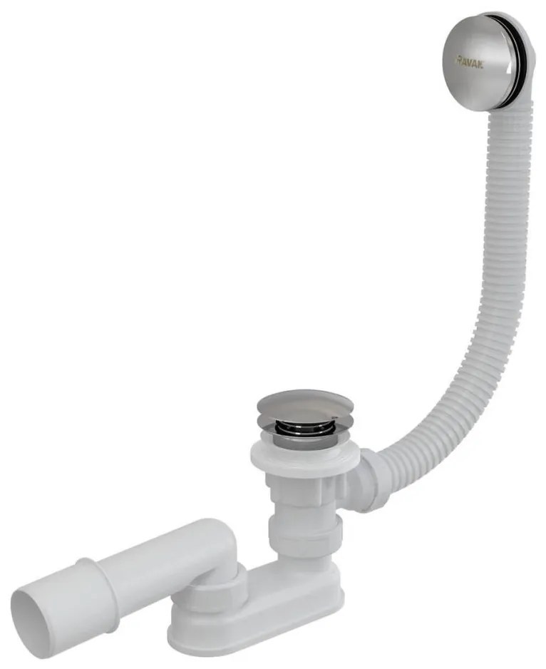 Ravak X01377 - комплект за оттичане и преливник за вана, лъскав хром