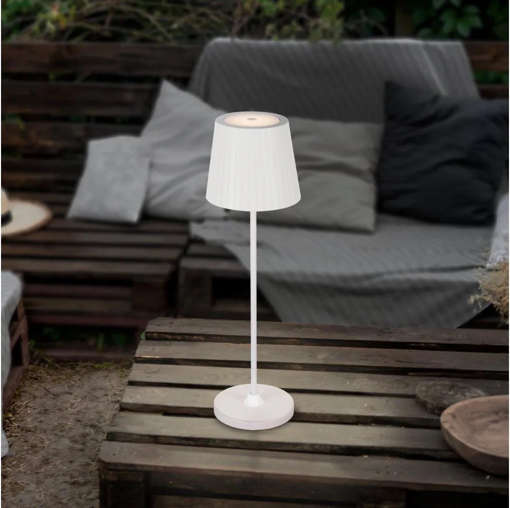 Eglo 75793 - LED димируема външна настолна лампа CABOZO LED/3,8W/5V 2000 mAh IP44 бяла