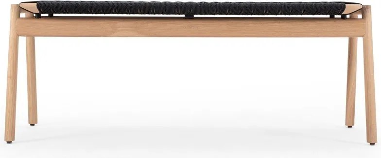 Пейка в черен и естествен цвят Klupa – Gazzda