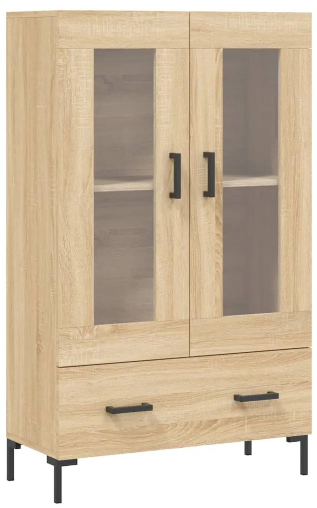 828303 vidaXL Висок шкаф, сонома дъб, 69,5x31x115 см, инженерно дърво