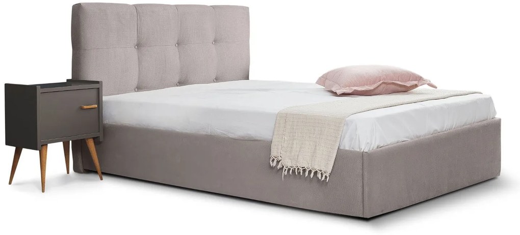 Тапицирано легло Famous-Gkri Anoixto-110 x 200-Χωρίς μηχανισμό ανύψωσης