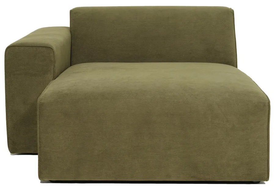 Модул за диван от зелен велур (ляв ъгъл) Sting - Scandic