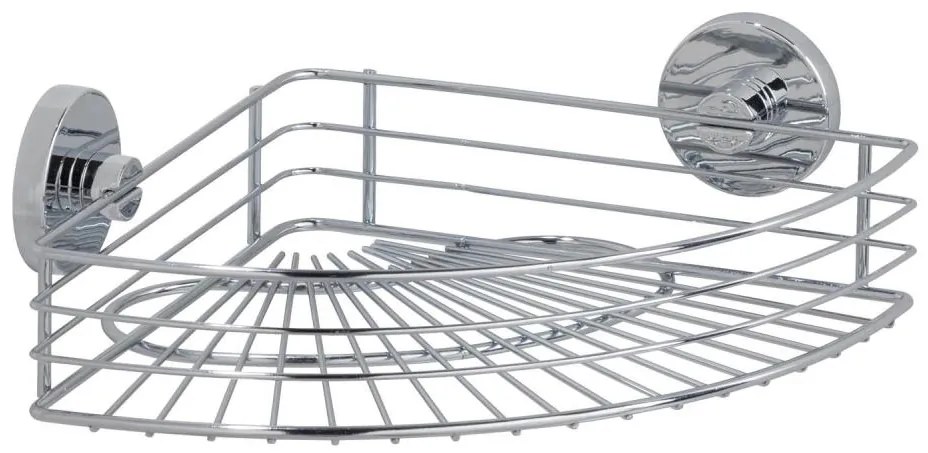 WENKO 20887100-Поличка VACUUM-LOC, кръгла, стоманена, 31x22,5 cm, блестящ хром