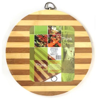 Бамбукова дъска кръгла 32x1,8см ZEBRA (ZB27В)