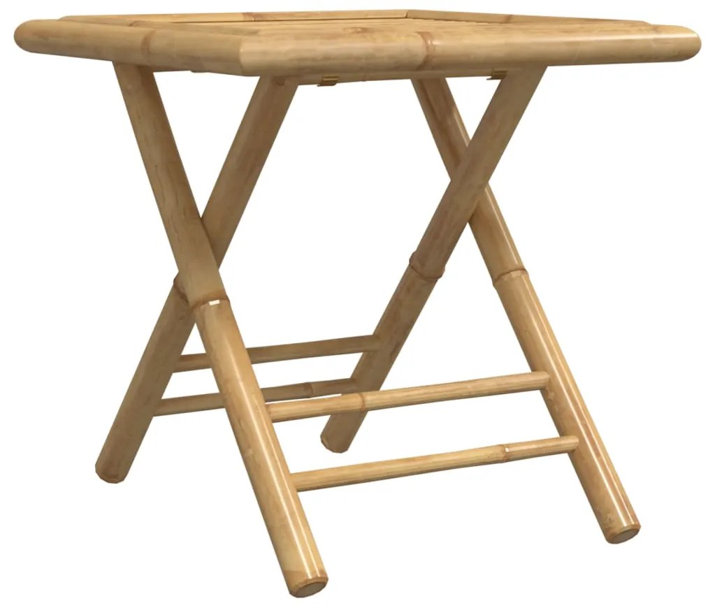 365877 vidaXL Сгъваема градинска маса, 45x45x45 см, бамбук