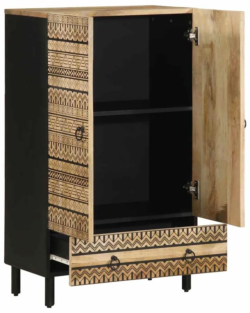 4018658 vidaXL Висок шкаф 60x33,5x100 см грубо мангово дърво масив