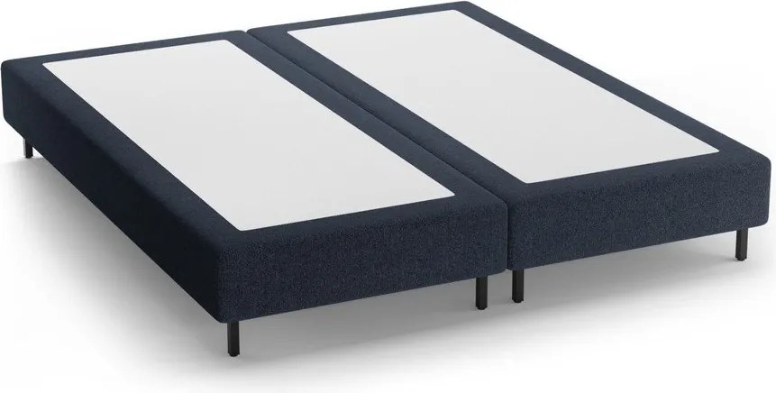 Тъмносиньо двойно легло 140x200 cm тапицирано без табла Whale – Micadoni