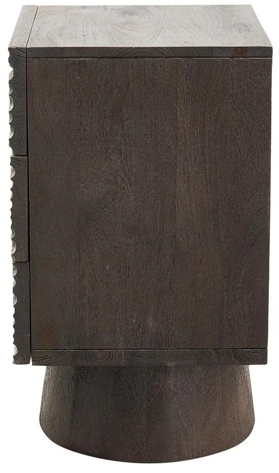 Тъмнокафяво нощно шкафче от масивно манго Crumble – WOOOD