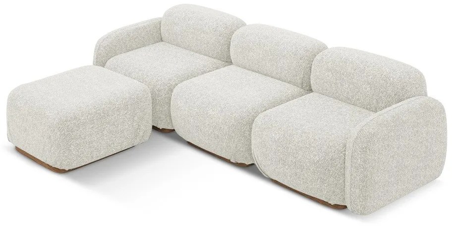 Кремав модулен ъглов диван (променлив) Ailani – Makamii