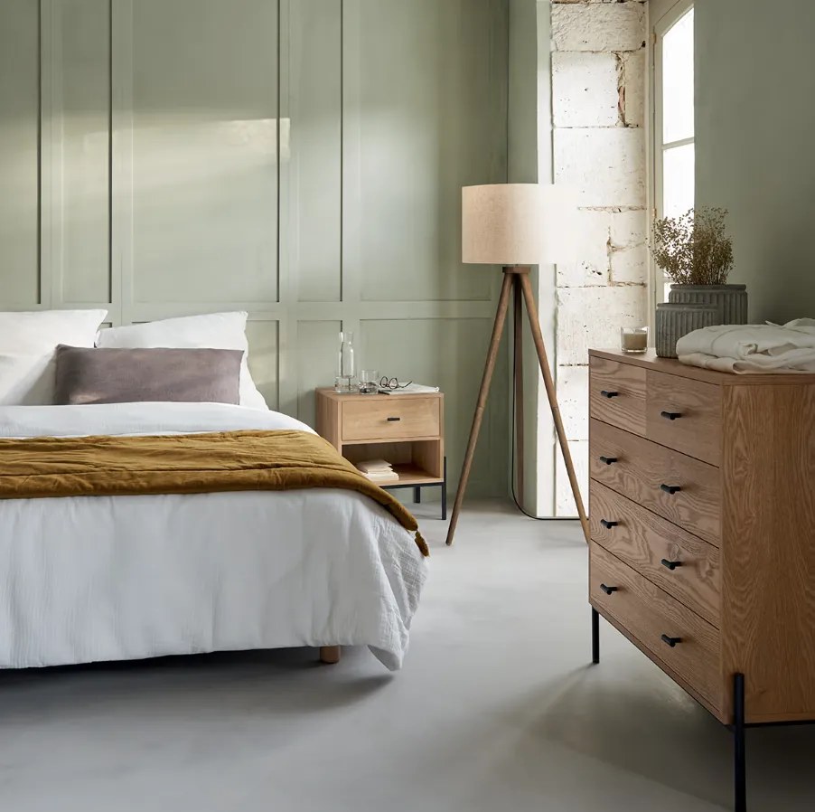 Спално бельо atmosphera Origines, 240x220 cm, Памук с ефект лен - Бял