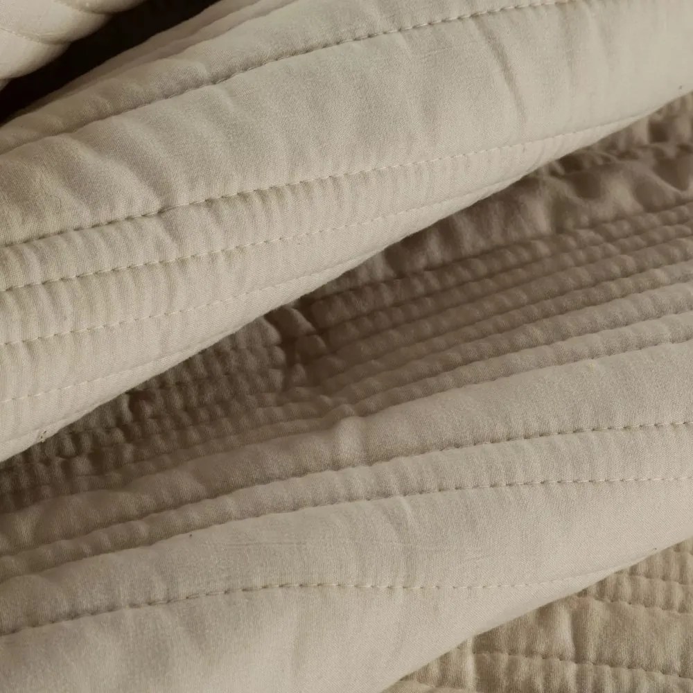 Елегантна покривка за легло TARA от матирана тъкан с ватиран десен - бежово Ширина: 170 см | Дължина: 210 см