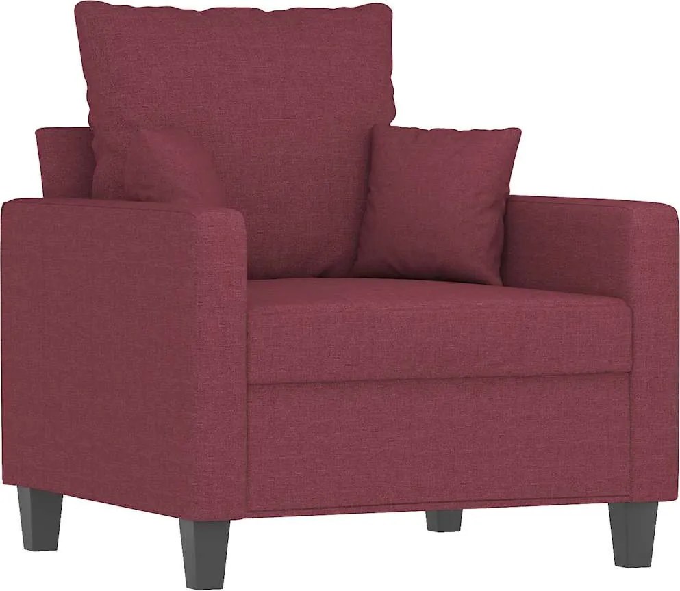 359257 vidaXL Кресло, виненочервено, 60 см, текстил