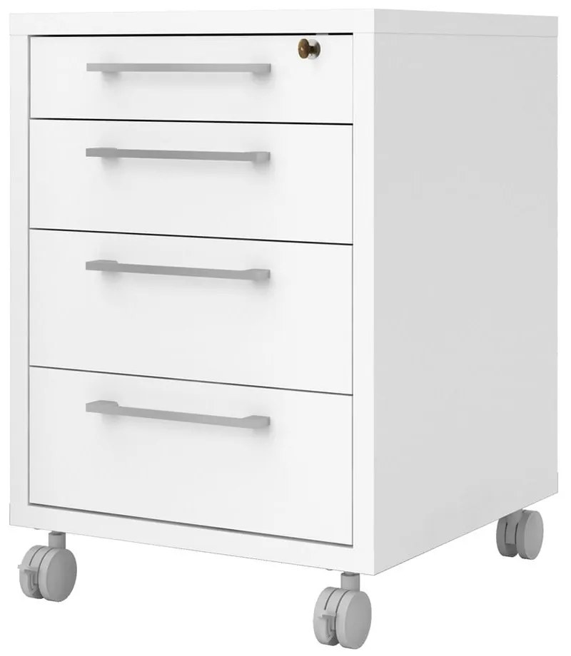 Бял заключващ се шкаф 48x68 cm Prima - Tvilum