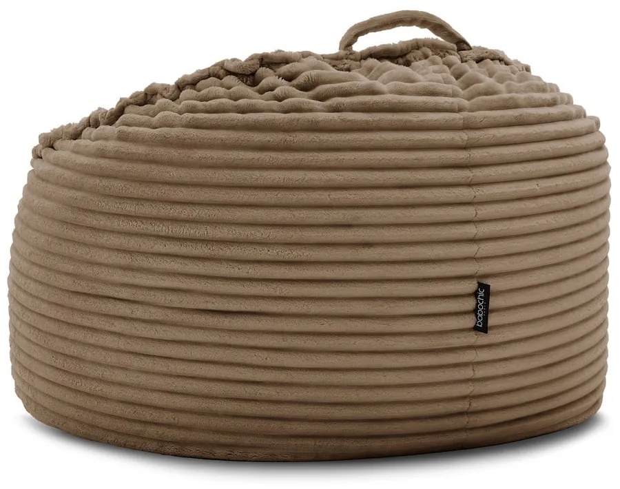 Кафяв пуф от рипсено кадифе Socrate – Bobochic Paris