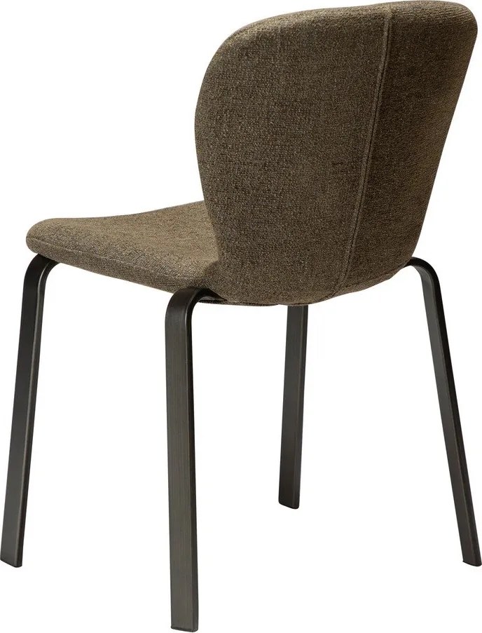 Тапициран трапезен стол в цвят каки Heap – DAN-FORM Denmark