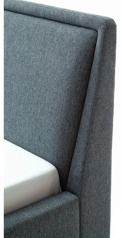 Зелено/синьо двойно легло 160x200 cm тапицирано без ламелно дъно Frieda – Meise Möbel