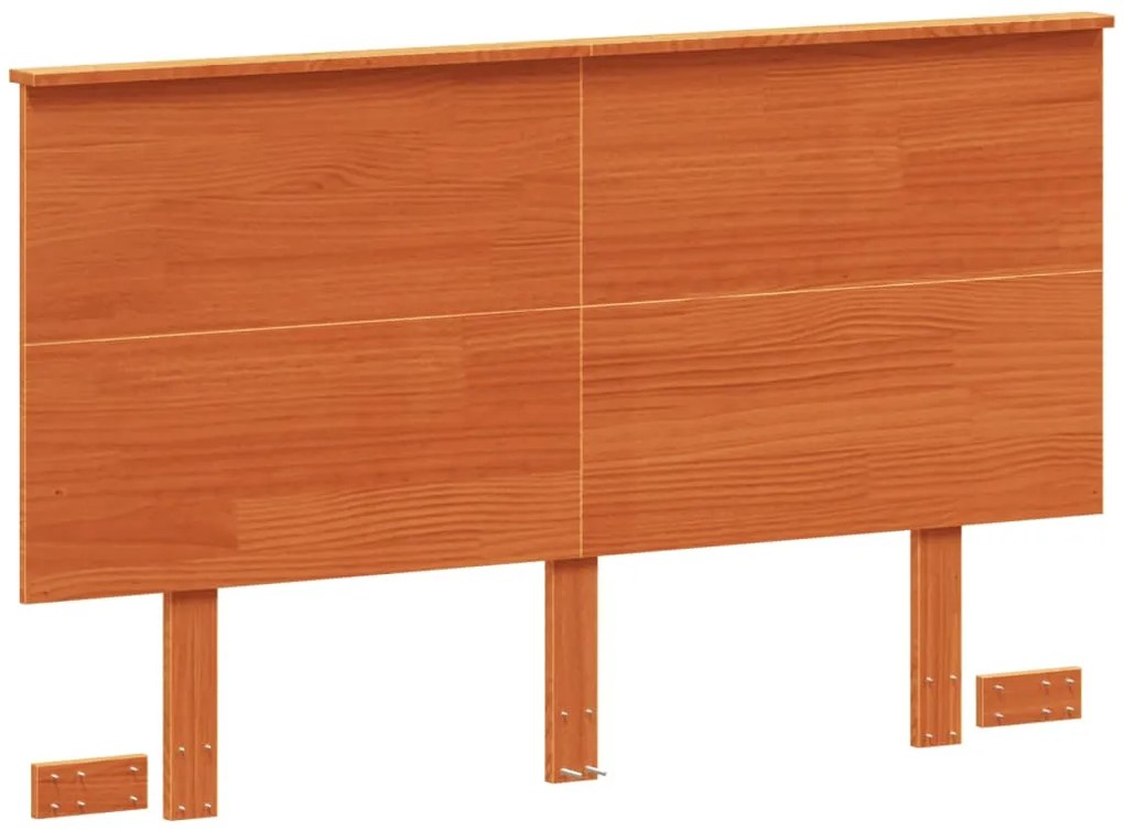 844372 vidaXL Горна табла за легло, восъчнокафява, 120 см, масивно дърво бор