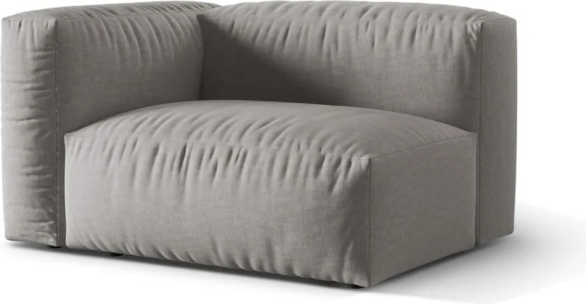 Светлосив модул за диван (ляв ъгъл) Martina – Micadoni Home