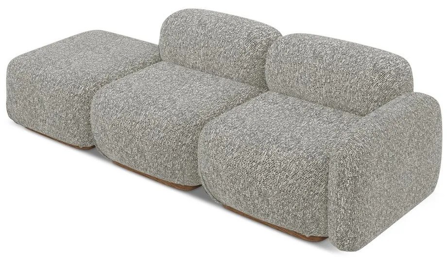 Сив модулна лежанка (десен ъгъл) Ailani – Makamii