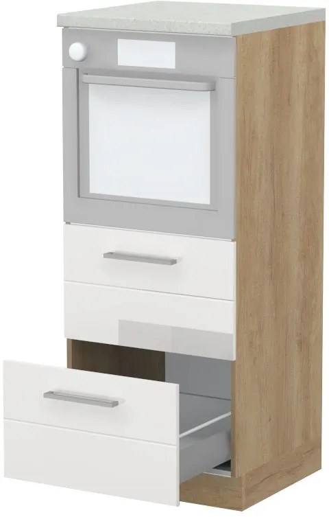 Висок подов шкаф за фурна Hudson K14-60-2MB-Oak - White