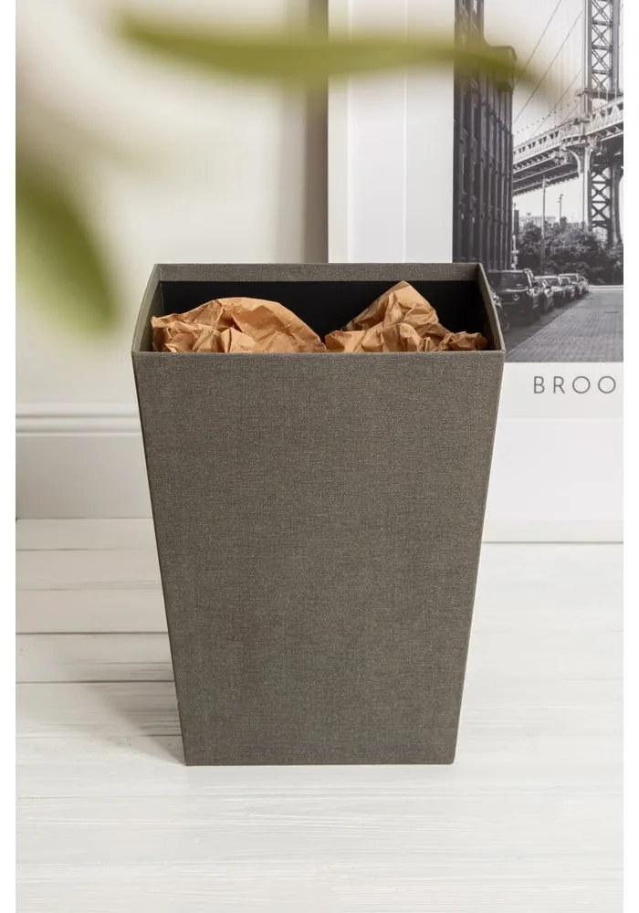 Сиво кошче за боклук Sofia Canvas Paper Laminate – Bigso