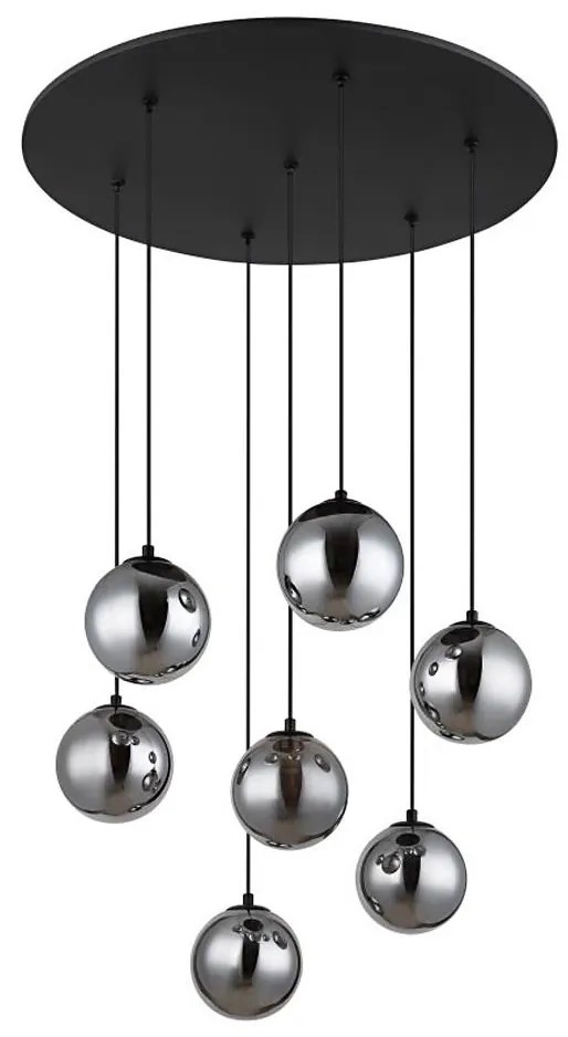 Globo 56133-7H - LED Пендел RIHA 7xG9/3,5W/230V опушен/черен