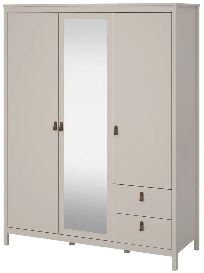 Сиво-бежов гардероб с огледало 150x199x58 cm Madrid – Tvilum