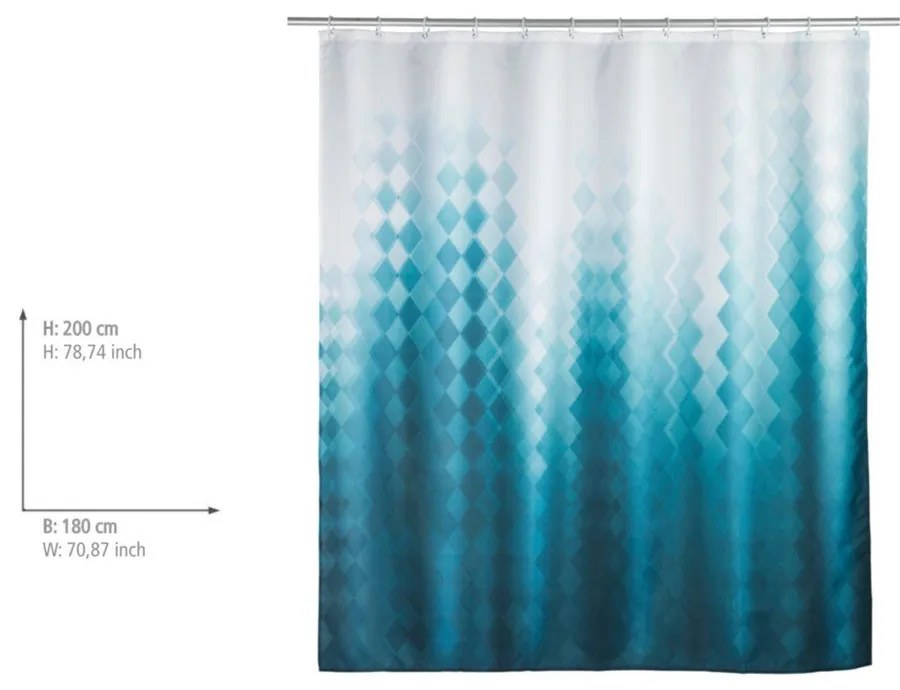 Бяла и синя завеса за душ Tullin - Wenko