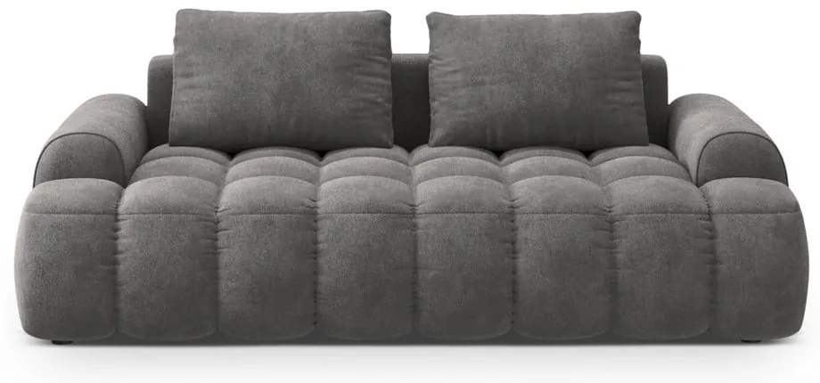 Сив кадифен диван 200 cm Linz – Cosmopolitan Design