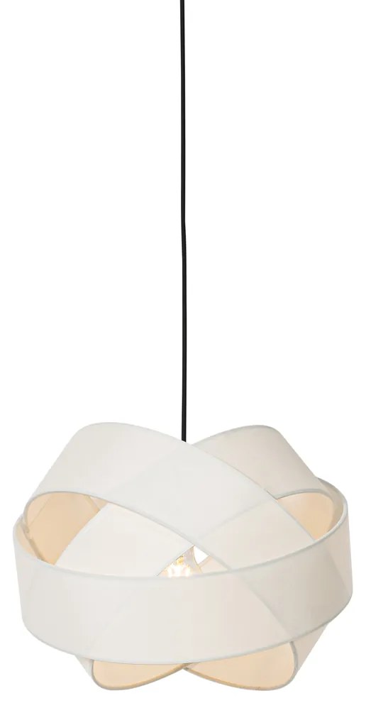 Модерен висящ лампион бял с черно - плат