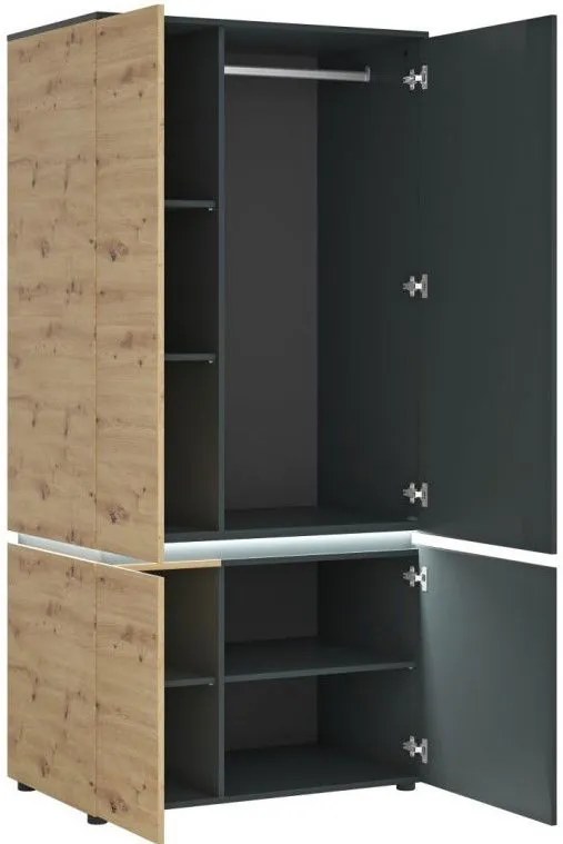 Гардероб Glimmer-Natural-Black